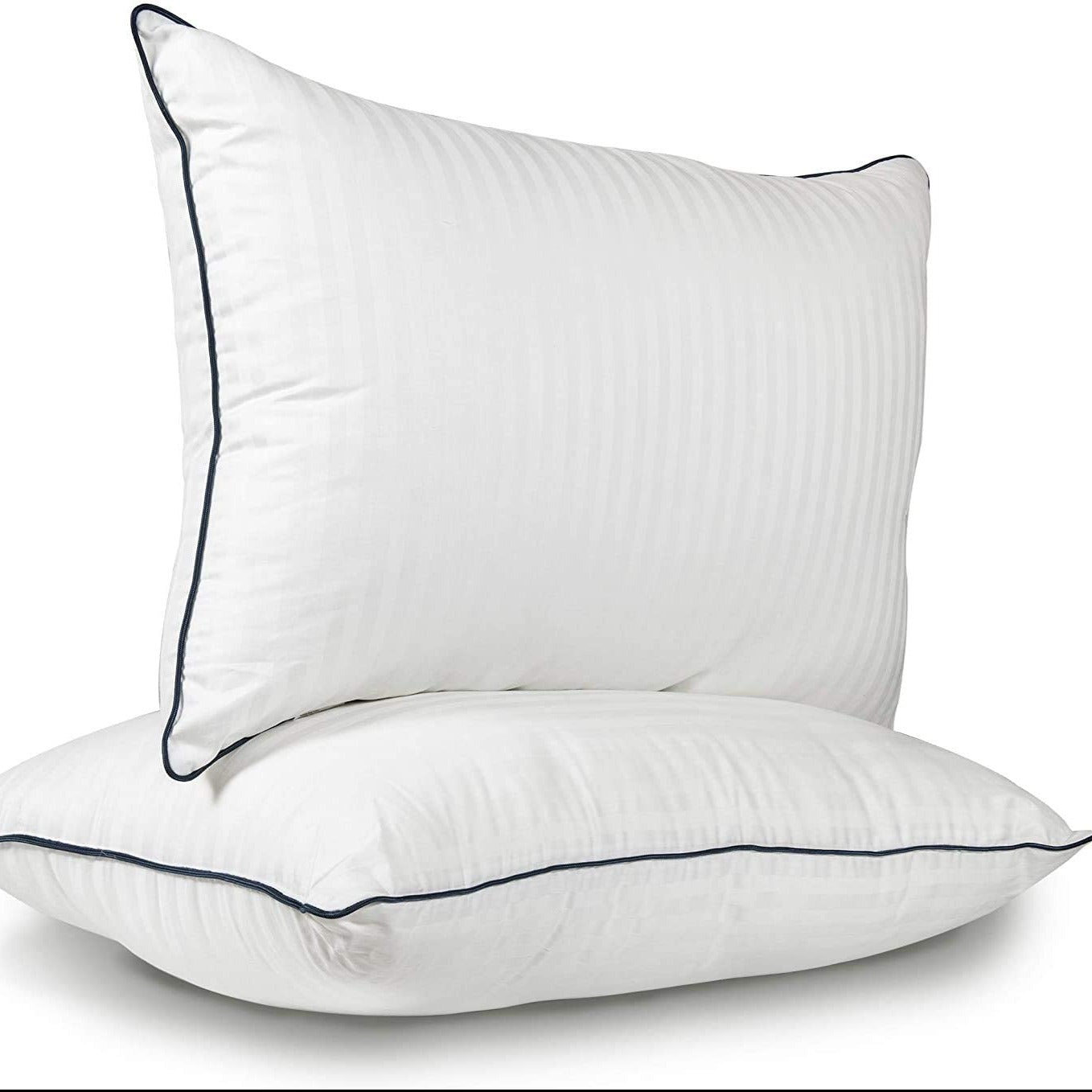 Home Canvas Furniture Trading LLC.Victoria Bloom luxury pillow, Premium 250TC cotton cover - Stripe White Pillow 