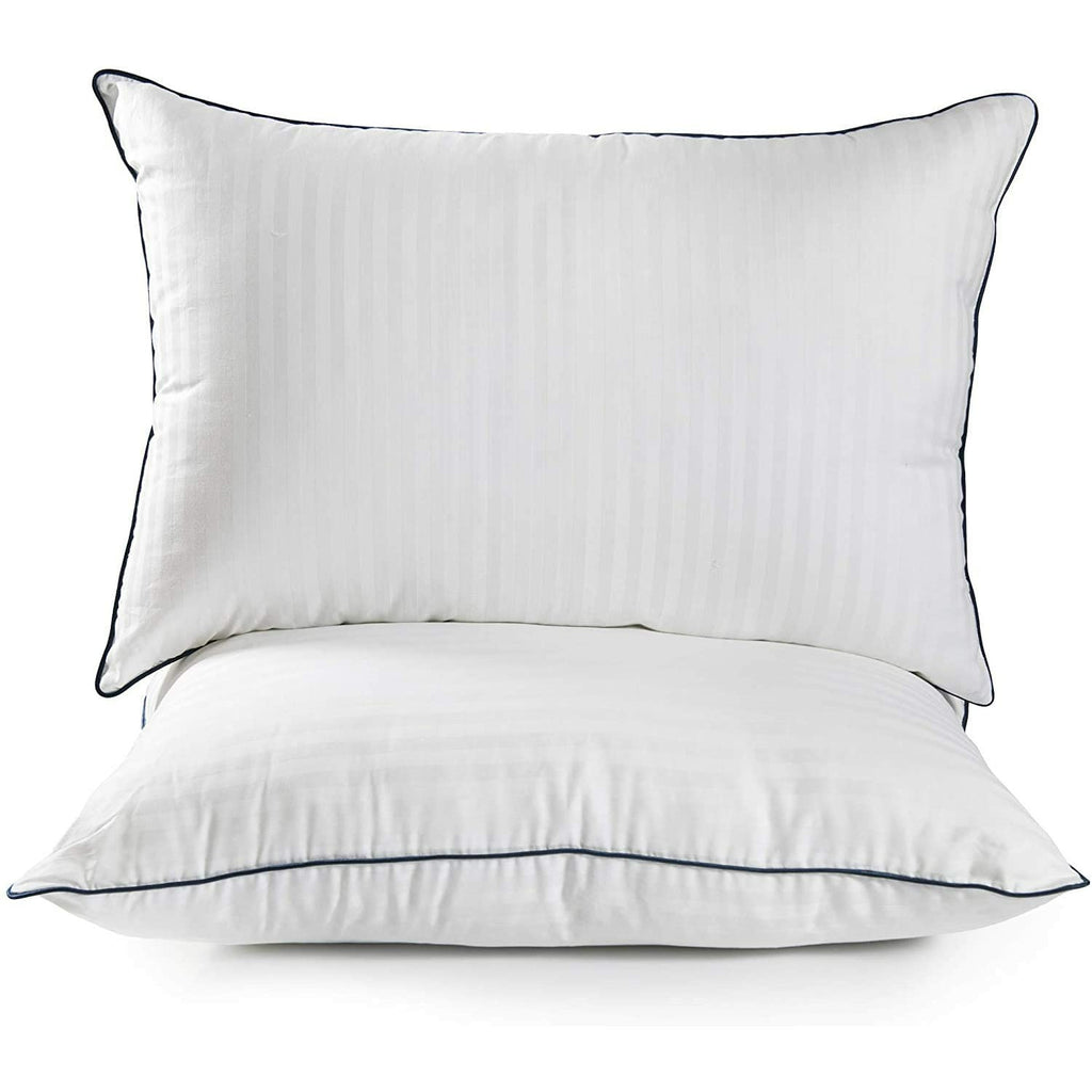 Home Canvas Furniture Trading LLC.Victoria Bloom luxury pillow, Premium 250TC cotton cover - Stripe White Pillow 