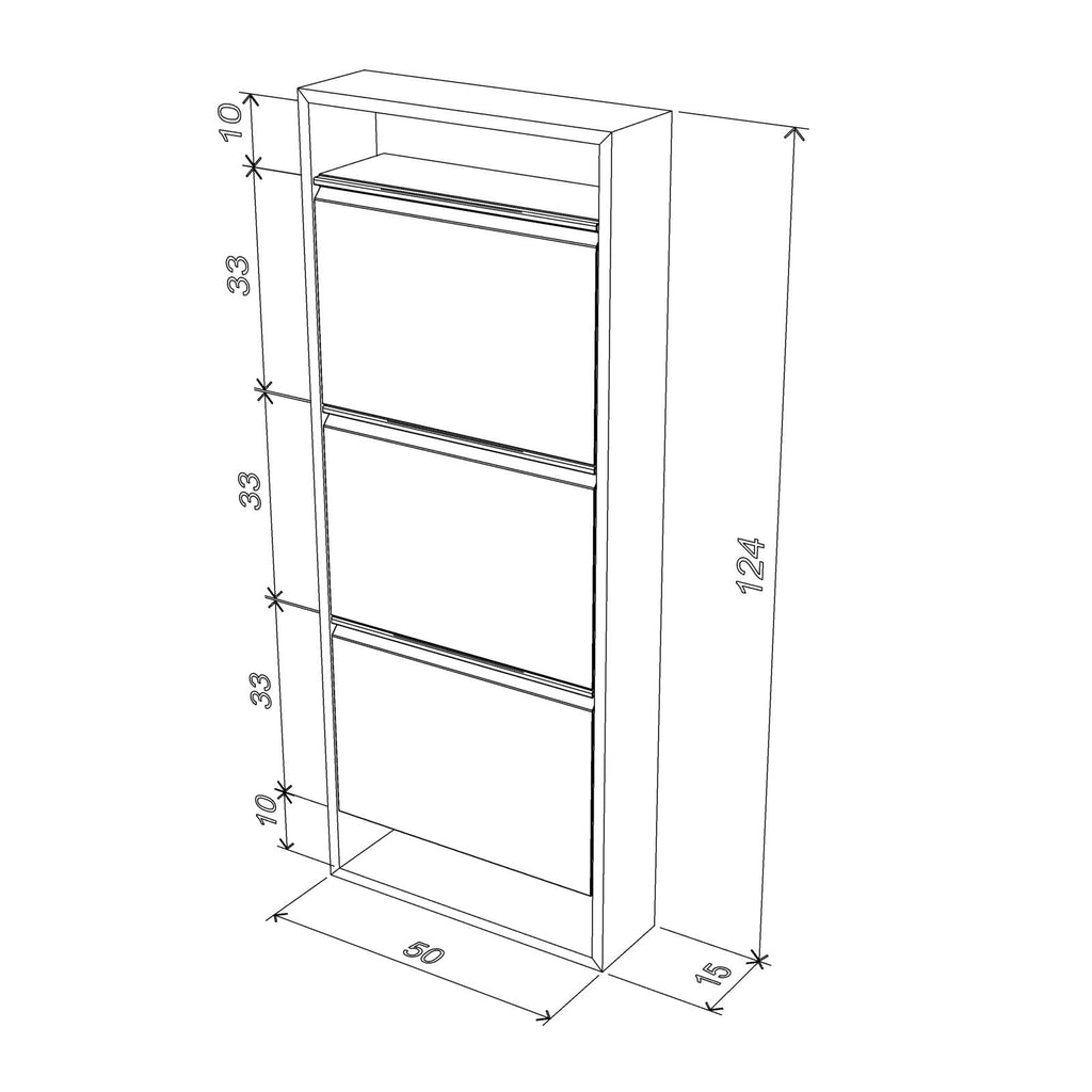 Home Canvas Furniture Trading LLC.Wall Mounted Hide Shoe Cabinet - Bamboo Shoe Cabinet 