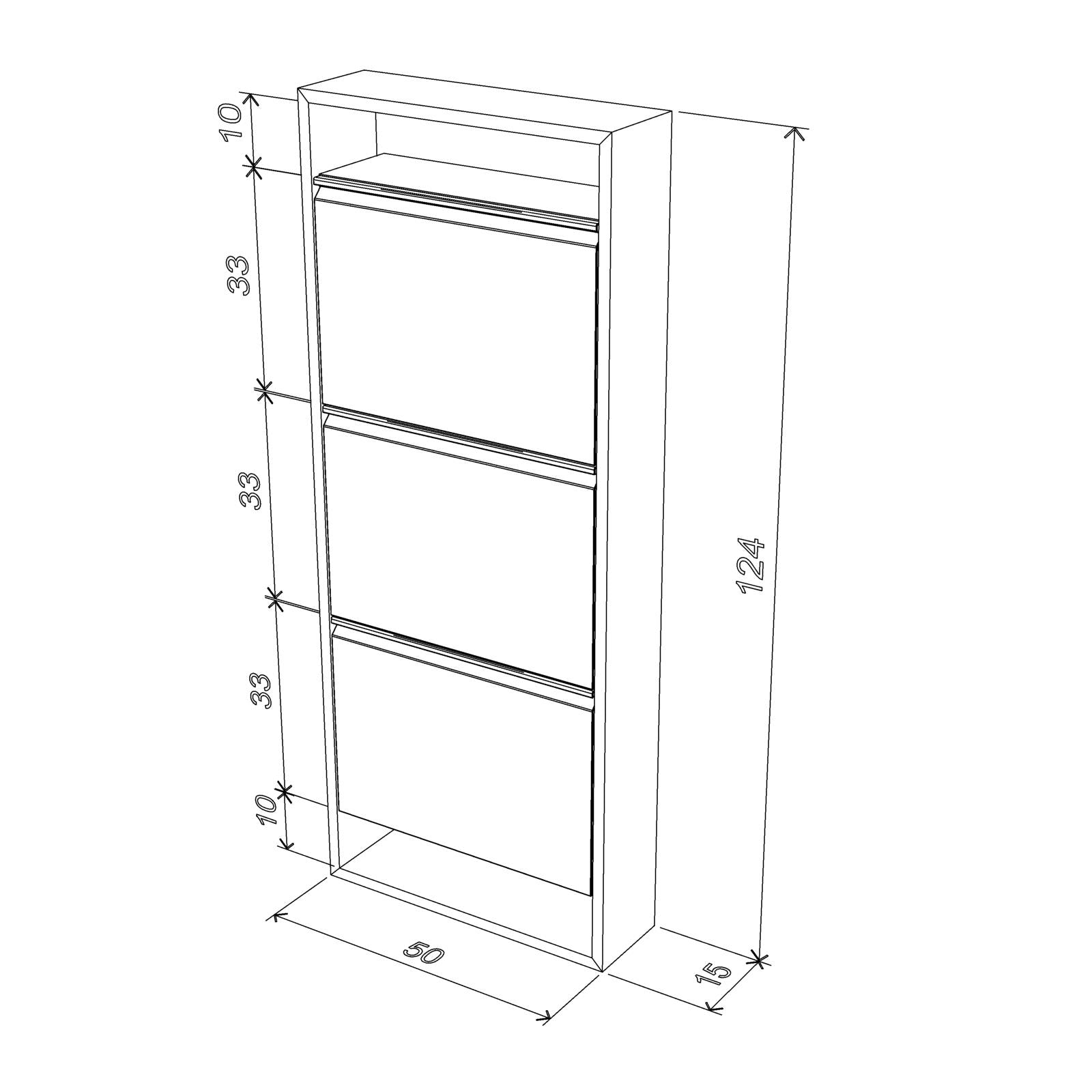Home Canvas Furniture Trading LLC.Wall Mounted Hide Shoe Cabinet - Walnut Shoe Cabinet 